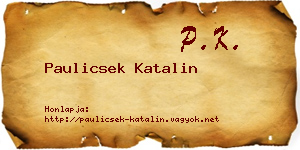 Paulicsek Katalin névjegykártya