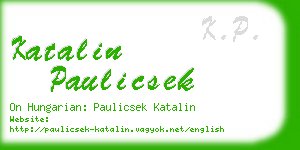 katalin paulicsek business card